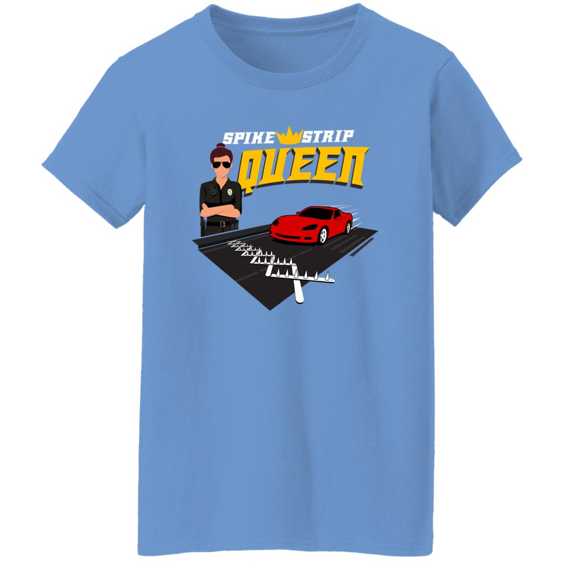 Spike Strip Queen - @WorldWideWob Official Store - Women’s T-Shirt / Carolina Blue / S - Apparel