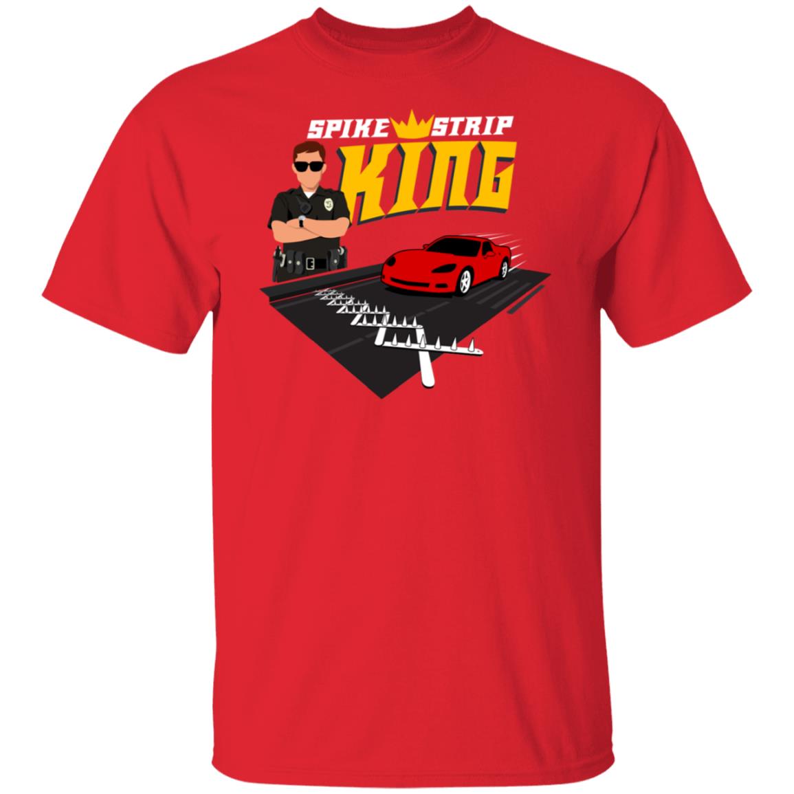 Spike Strip King - @WorldWideWob Official Store - Unisex T-Shirt / Red / S - Apparel