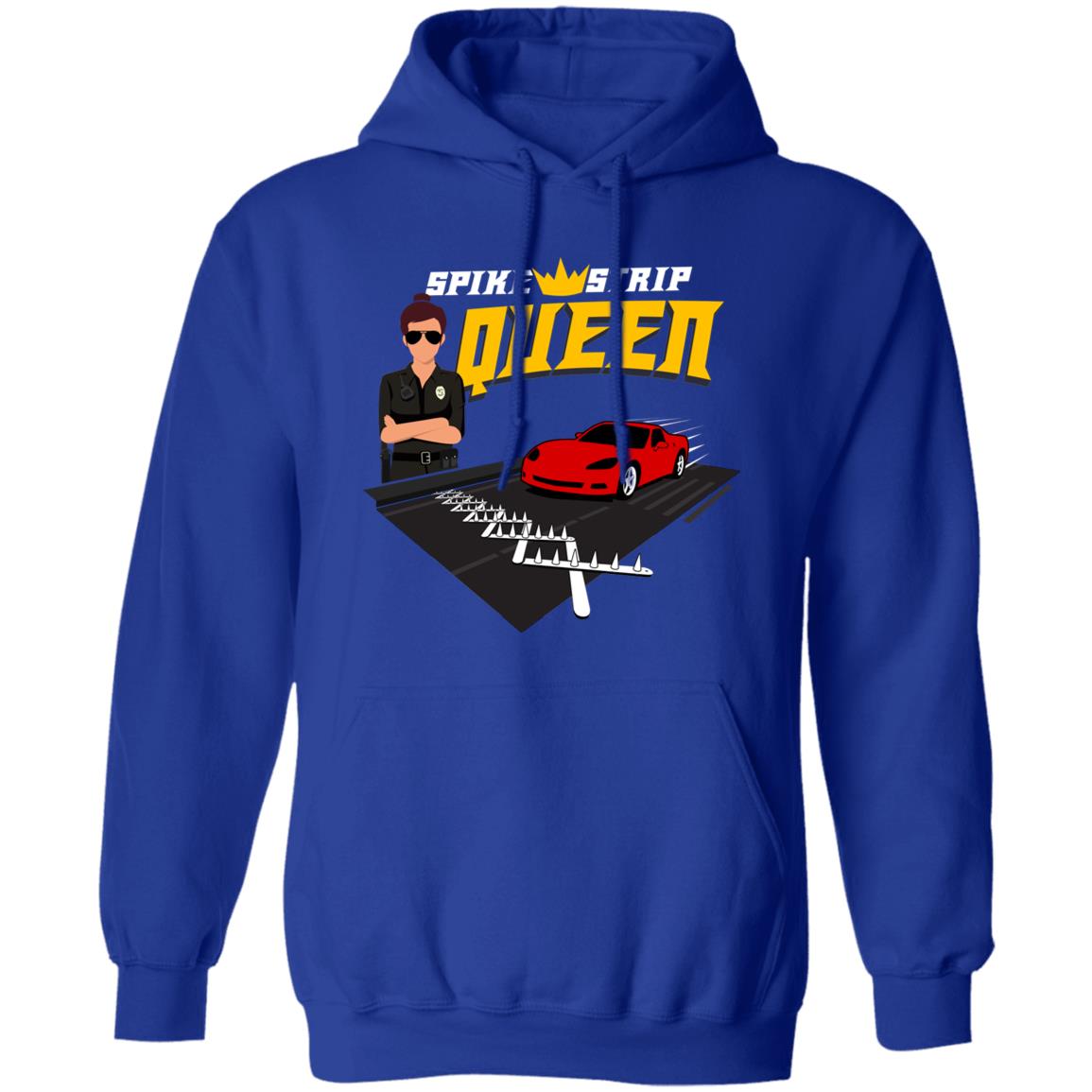 Spike Strip Queen - @WorldWideWob Official Store - Unisex Hoodie / Royal / S - Apparel