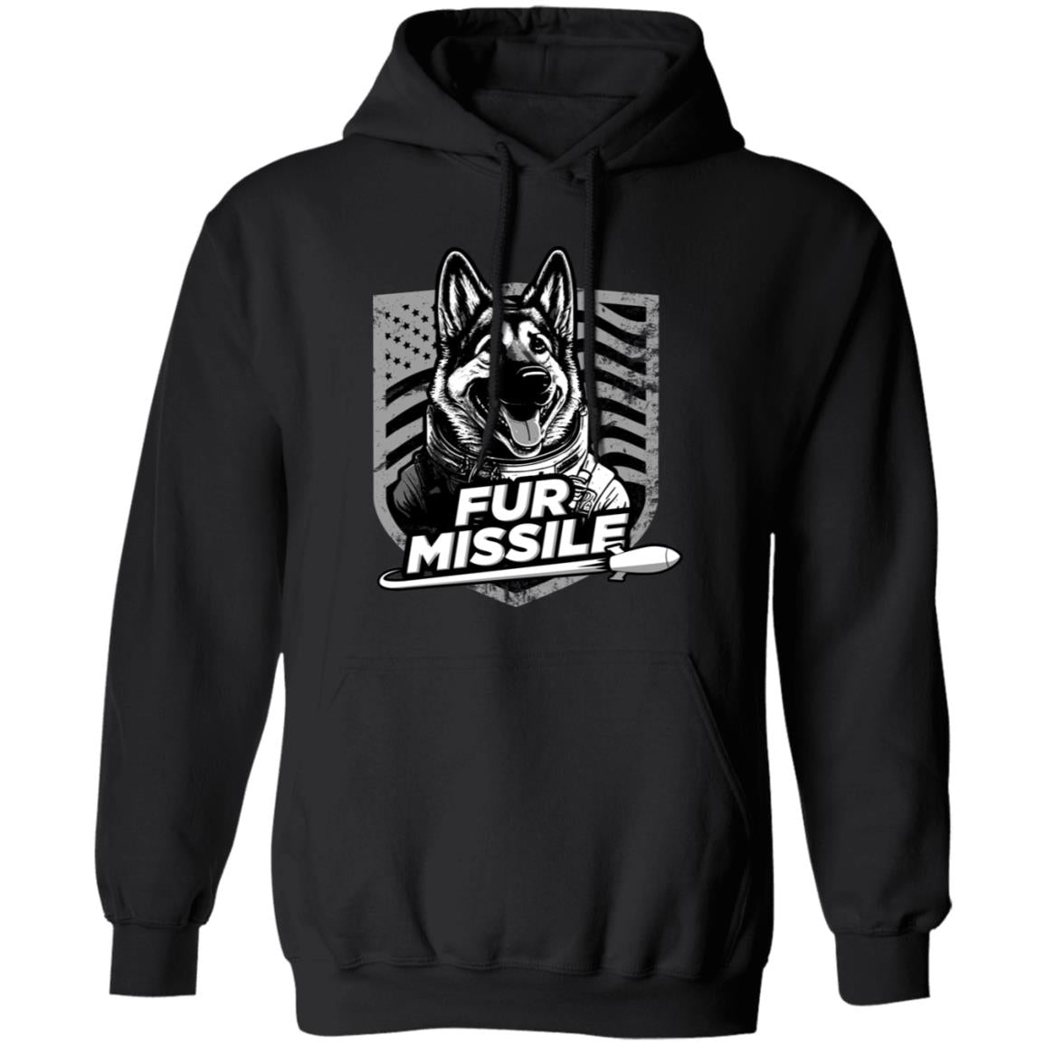 Fur Missile - @WorldWideWob Official Store - Unisex Hoodie / Black / S - Apparel