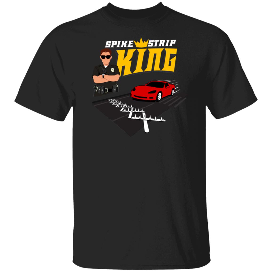 Spike Strip King - @WorldWideWob Official Store - Unisex T-Shirt / Black / S - Apparel