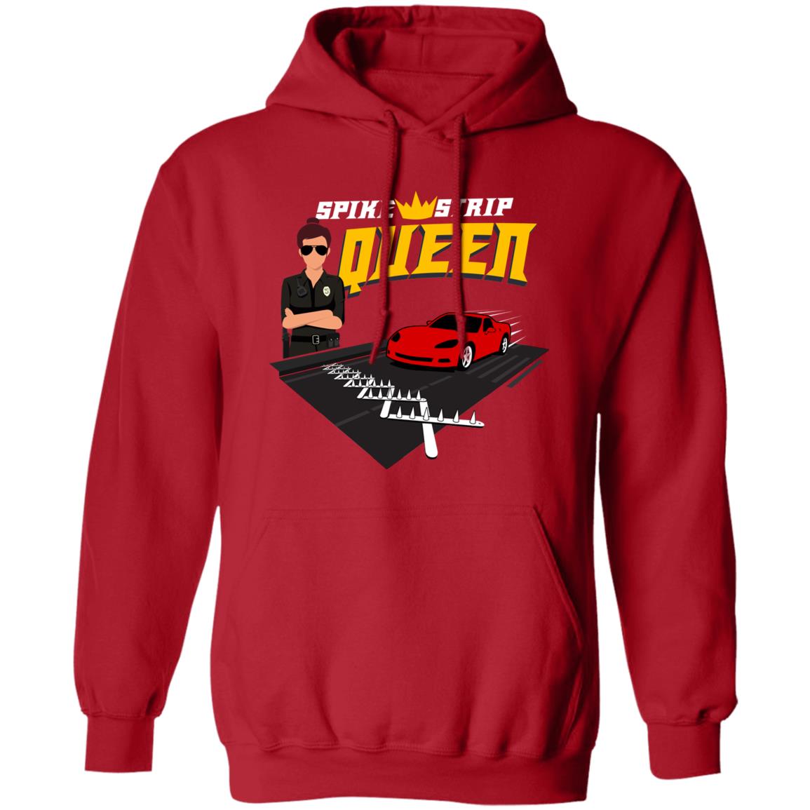 Spike Strip Queen - @WorldWideWob Official Store - Unisex Hoodie / Red / S - Apparel