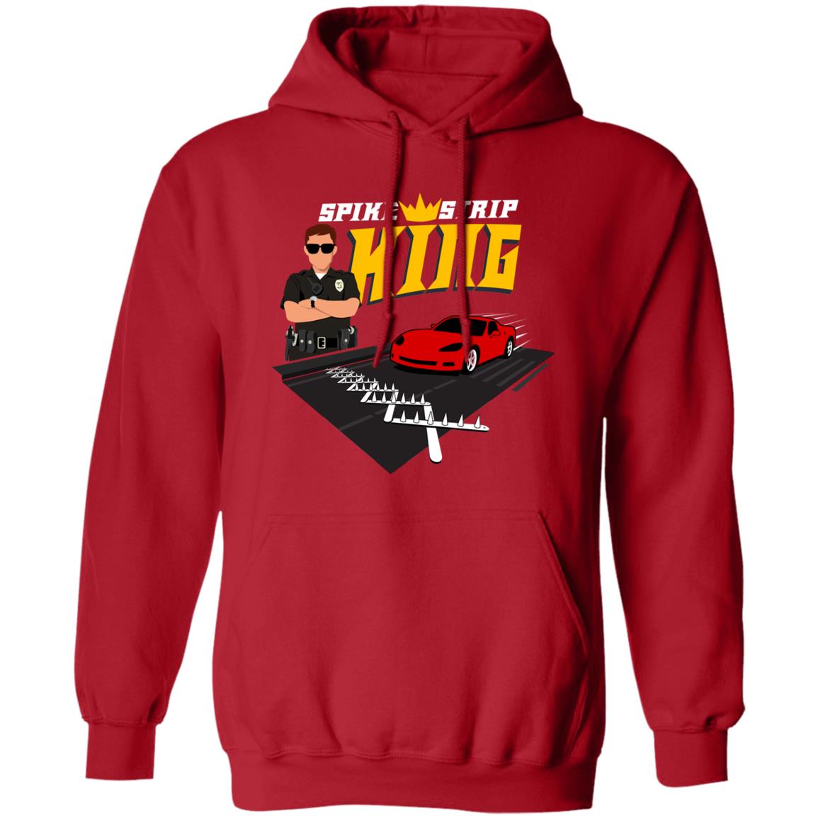 Spike Strip King - @WorldWideWob Official Store - Unisex Hoodie / Red / S - Apparel