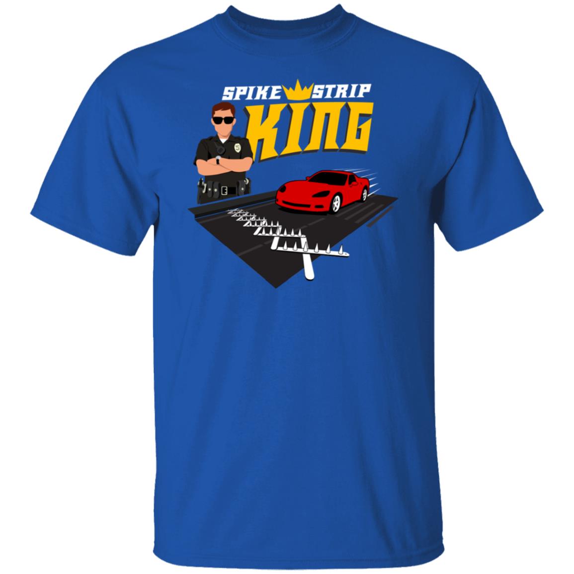 Spike Strip King - @WorldWideWob Official Store - Unisex T-Shirt / Royal / S - Apparel