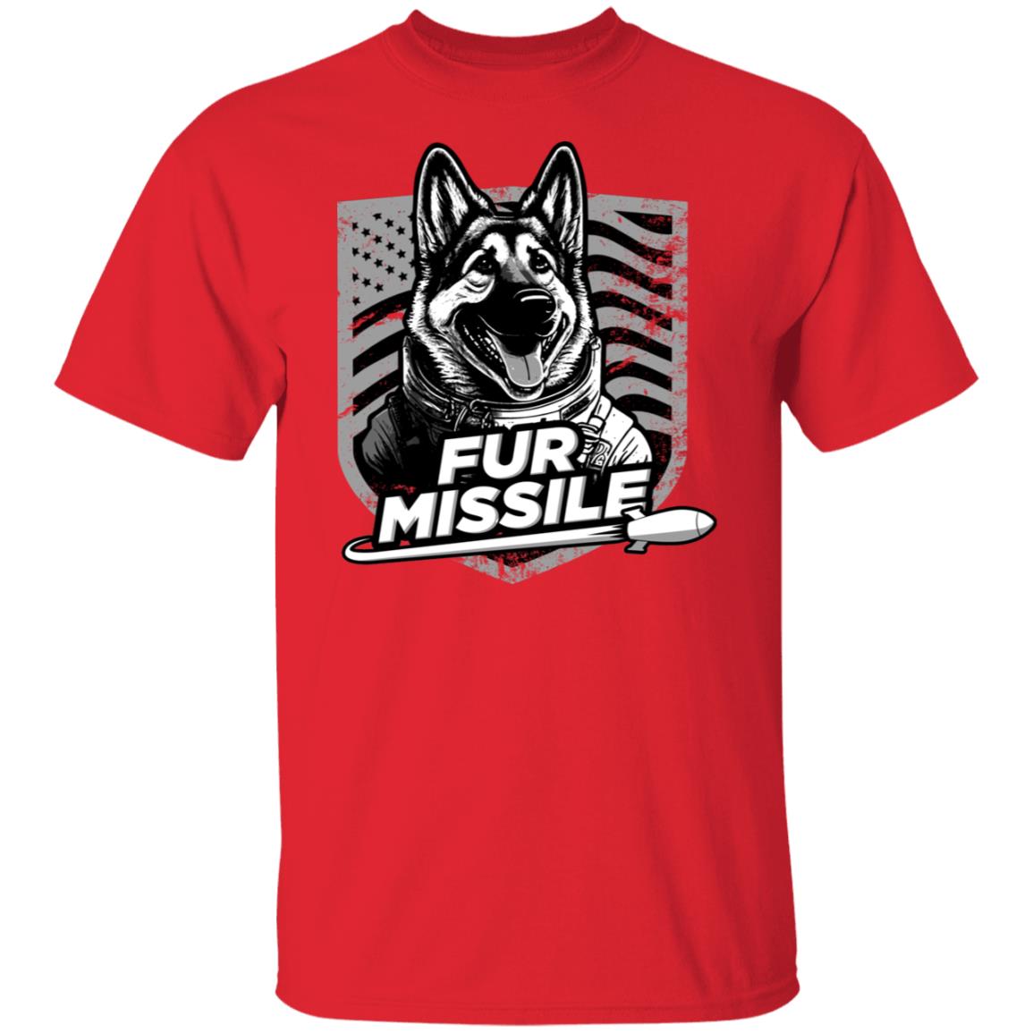 Fur Missile - @WorldWideWob Official Store - Unisex T-Shirt / Red / S - Apparel