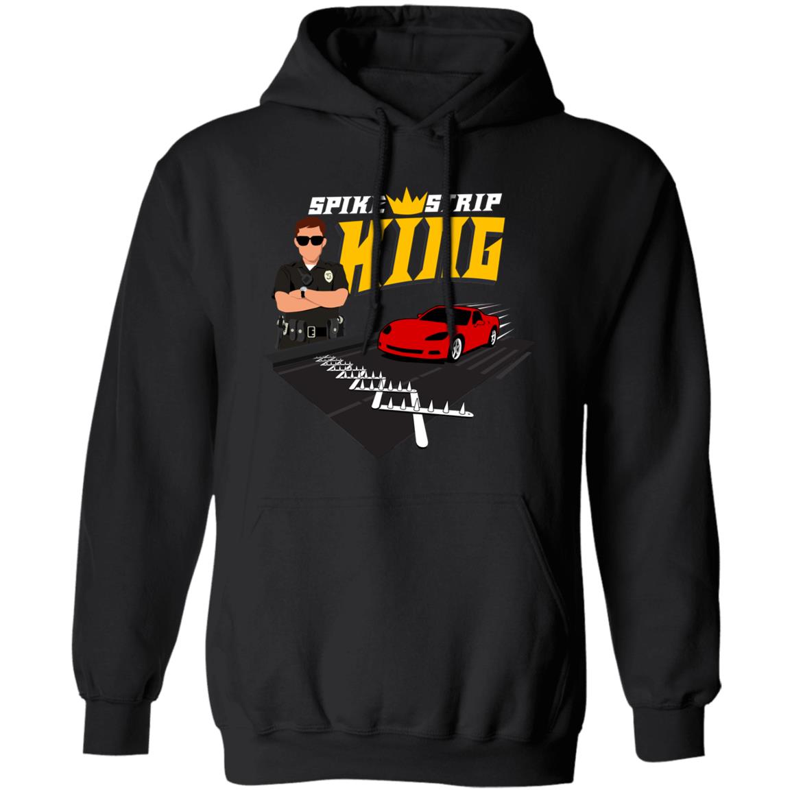 Spike Strip King - @WorldWideWob Official Store - Unisex Hoodie / Black / S - Apparel