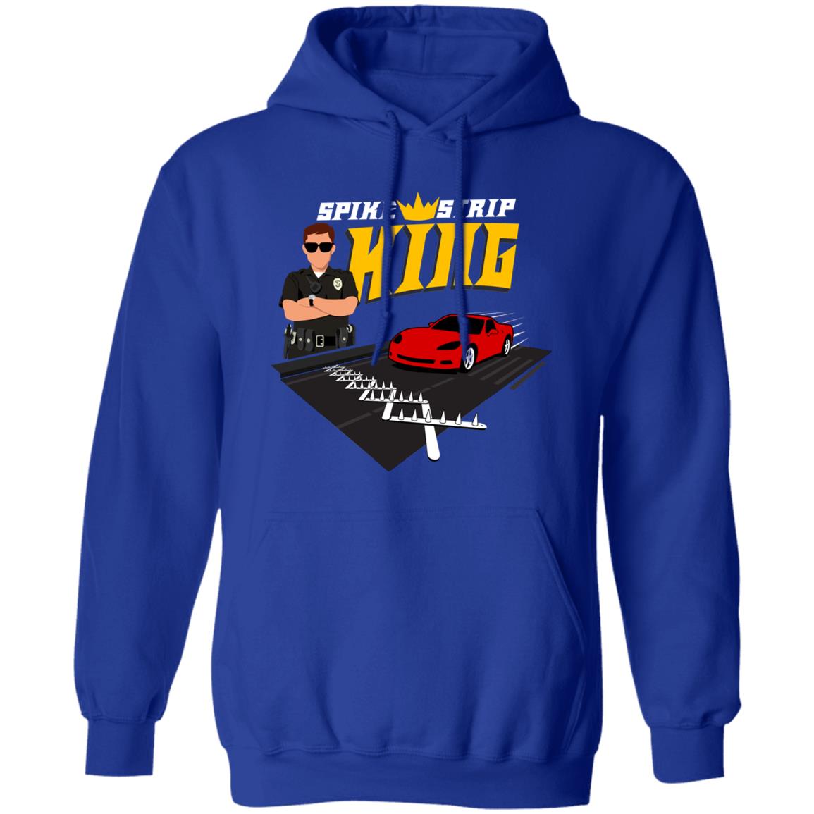 Spike Strip King - @WorldWideWob Official Store - Unisex Hoodie / Royal / S - Apparel