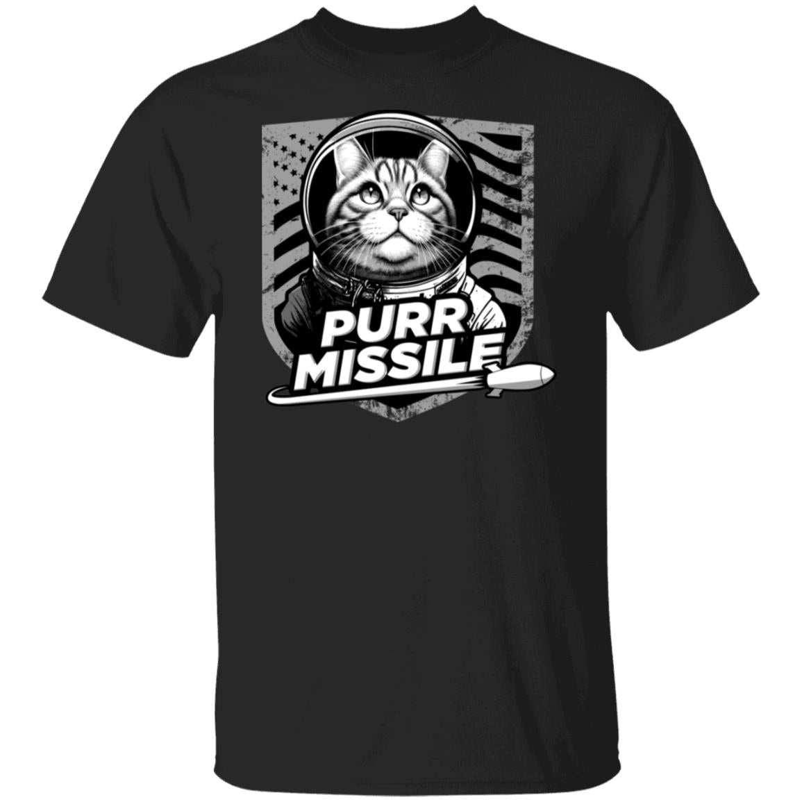 Purr Missile - @WorldWideWob Official Store - Unisex T-Shirt / Black / S - Apparel